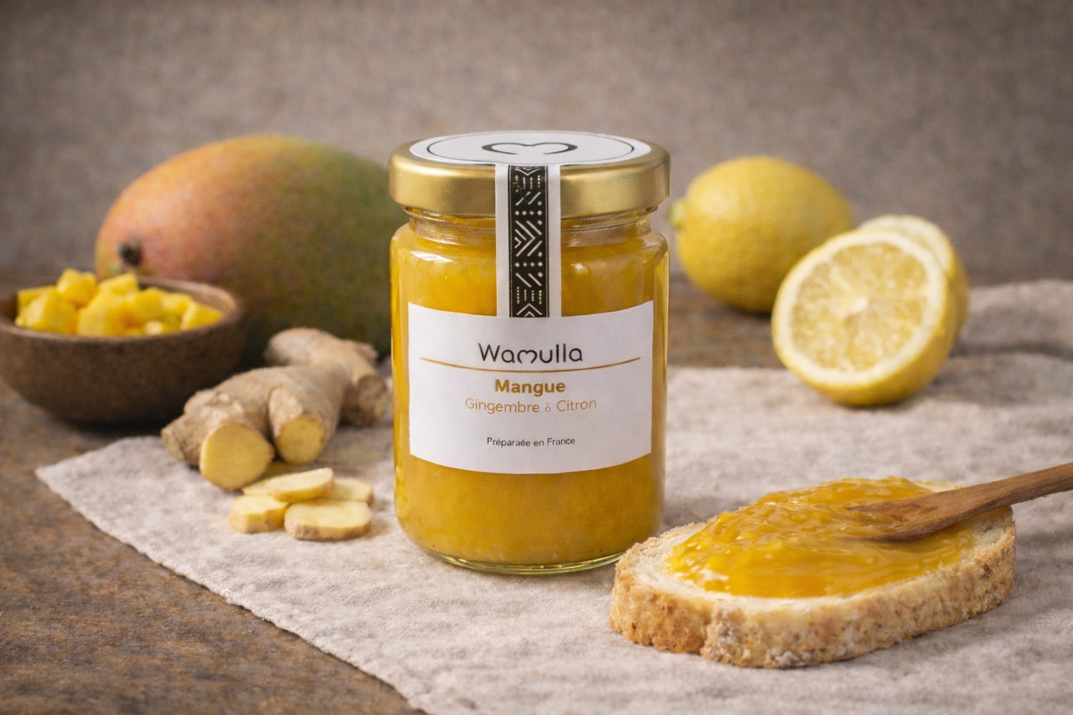 Confiture Mangue Gingembre Citron