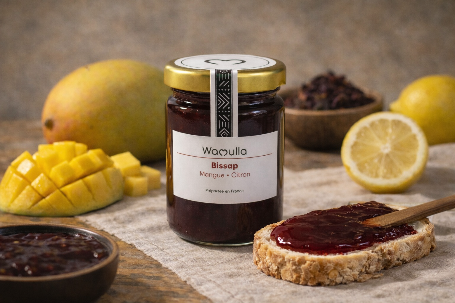 Confiture Bissap Mangue Citron